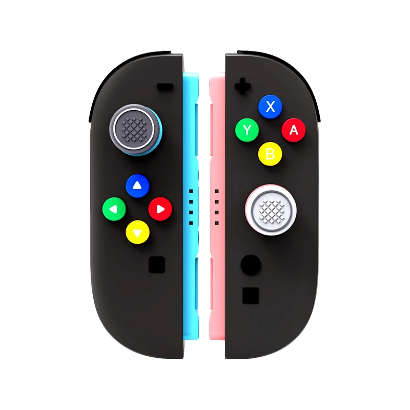 Cute Circle D-Pad AKSW-329 Silicone Thumb Grips Set for Switch 2,ABXY Key Buttons Sticker,Joystick Cover Caps For Switch 2 image 6