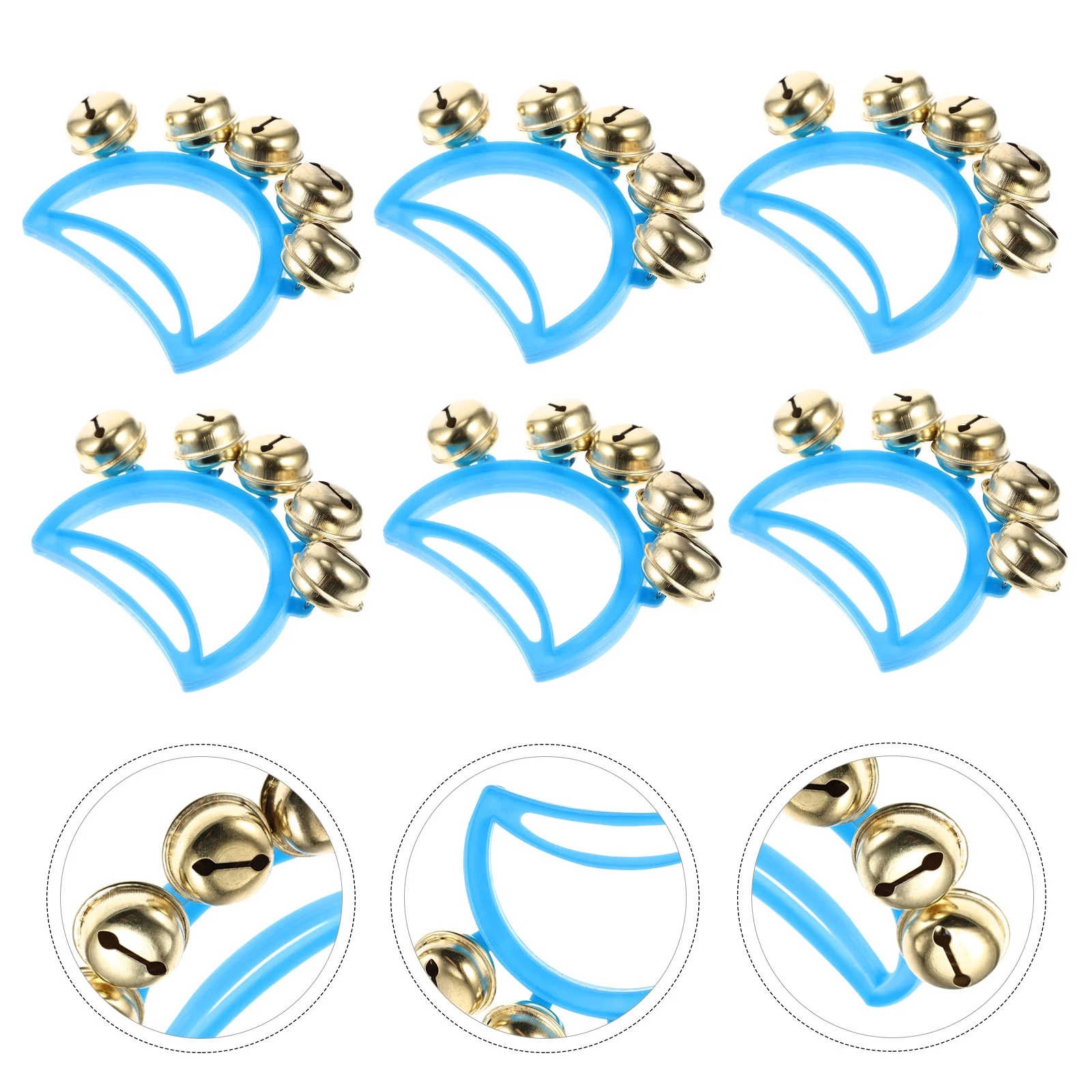 6pcs Kids Handbell Handheld Bell For Baby Music Training Clear Ringing Sound Kids Percussion Instrument Portable Party Music