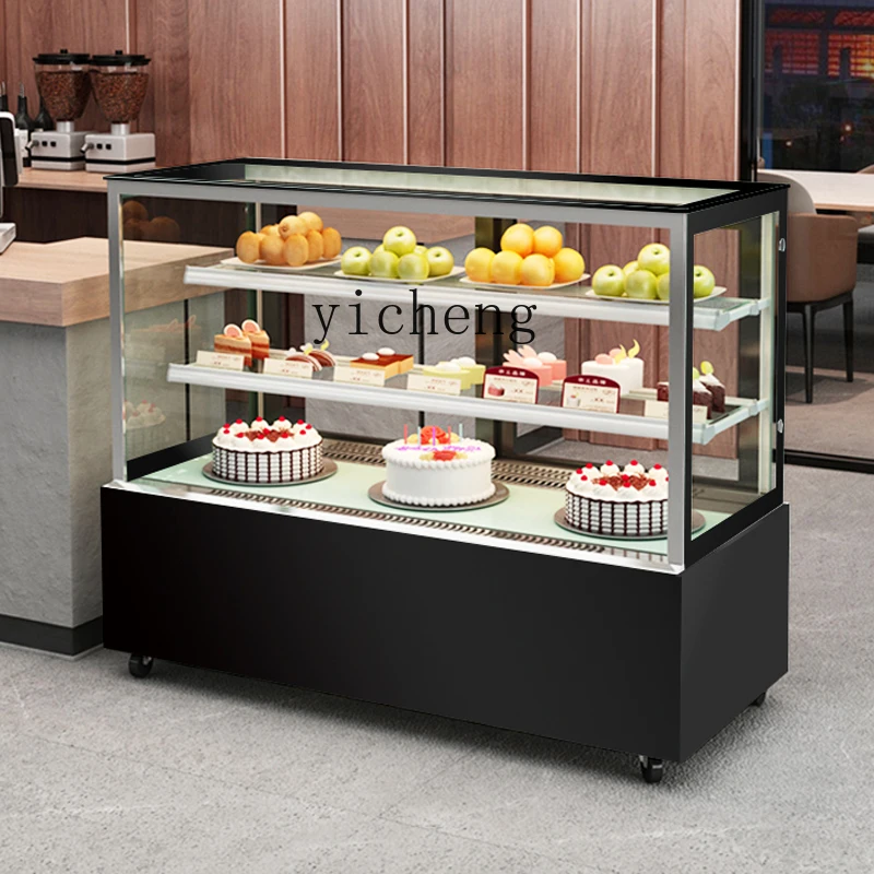 ZZ Armadietto per torte ad angolo retto Raffreddato ad aria Vetrina refrigerata senza gelo Verdure fredde Deli Frutta Dessert Mousse