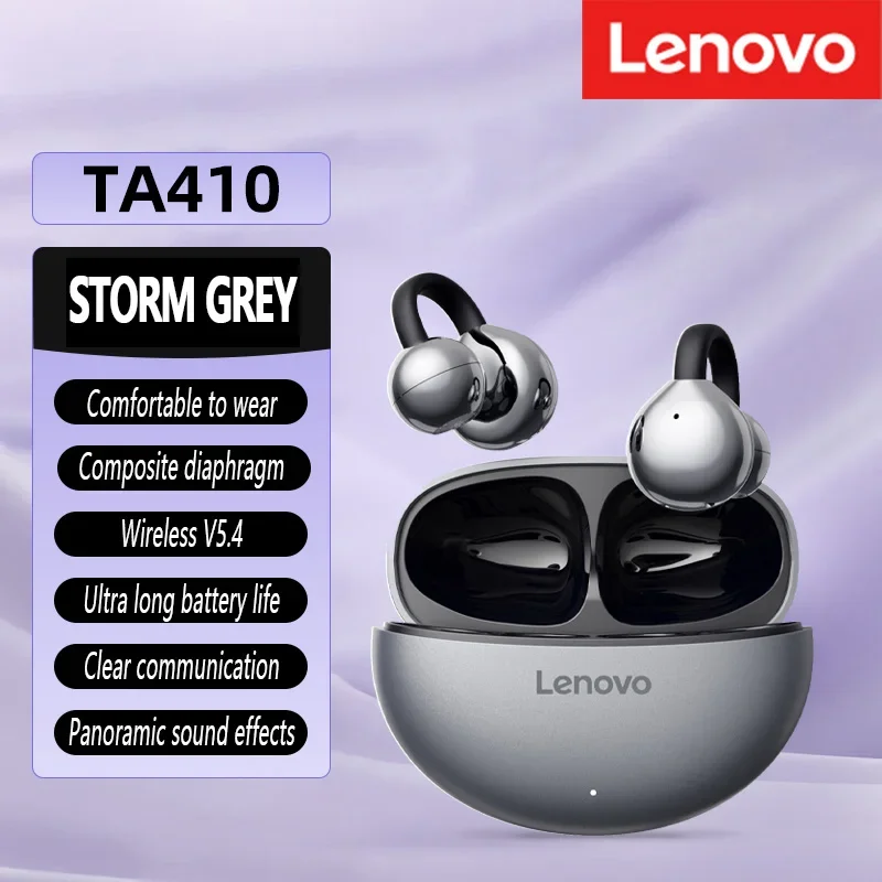 Lenovo TA410 Kabellose Bluetooth 5.4-Kopfhörer, TWS-Panorama-Soundeffekte, extrem lange Akkulaufzeit, angenehm zu tragen