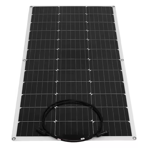 100W 18V Flexible Solar Panel, Monocrystalline Bendable Solar Module for 12 V Battery, RV, Camping, Caravan, Garden Shed