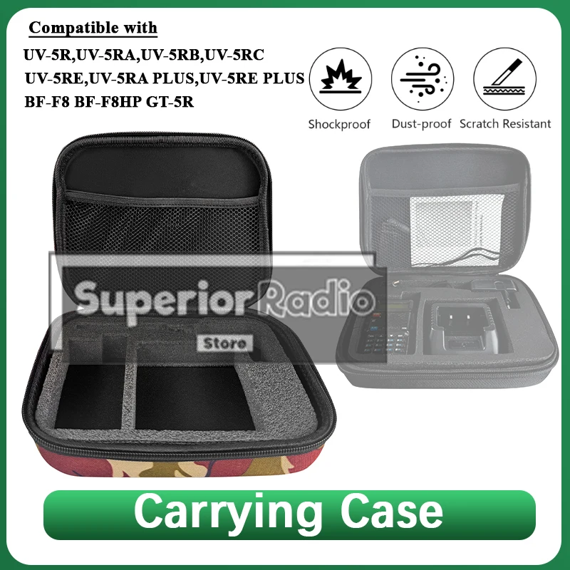 

1/2PCS Baofeng Handbag Storage Box Carrying Case Storage Hand Bag For BAOFENG UV-5R Series UV-5RA UV-5RE Plus Radio Accessories