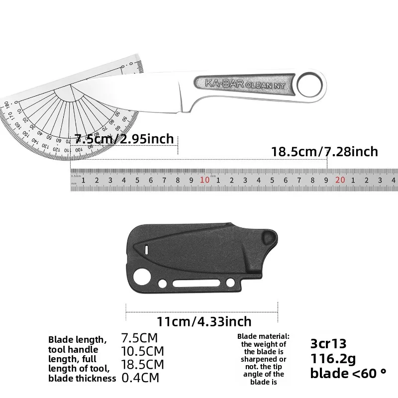 Small straight high hardness outdoor knife survival knife integrated keel with K sheath survival camping pocket knife EDC image 6
