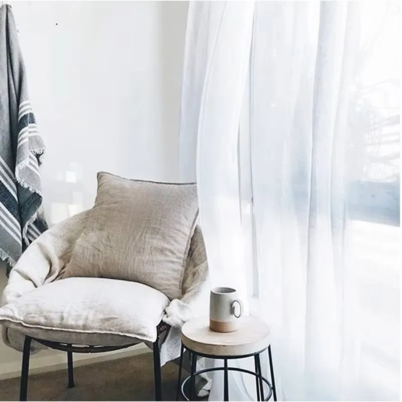

Free Shipping 1 Meter Linen Mesh Linen Voile Curtains Fabric - Natural White Off White Colors 280cm Width 100Gsm Weight