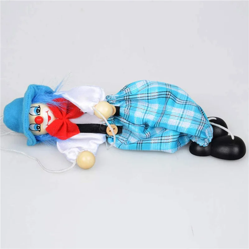 WOWFU-12 Paket Badut Marionette Kreatif Tali Tarik Boneka Anak untuk Orang Tua Anak Interaktif Anak Hadiah Terbaik