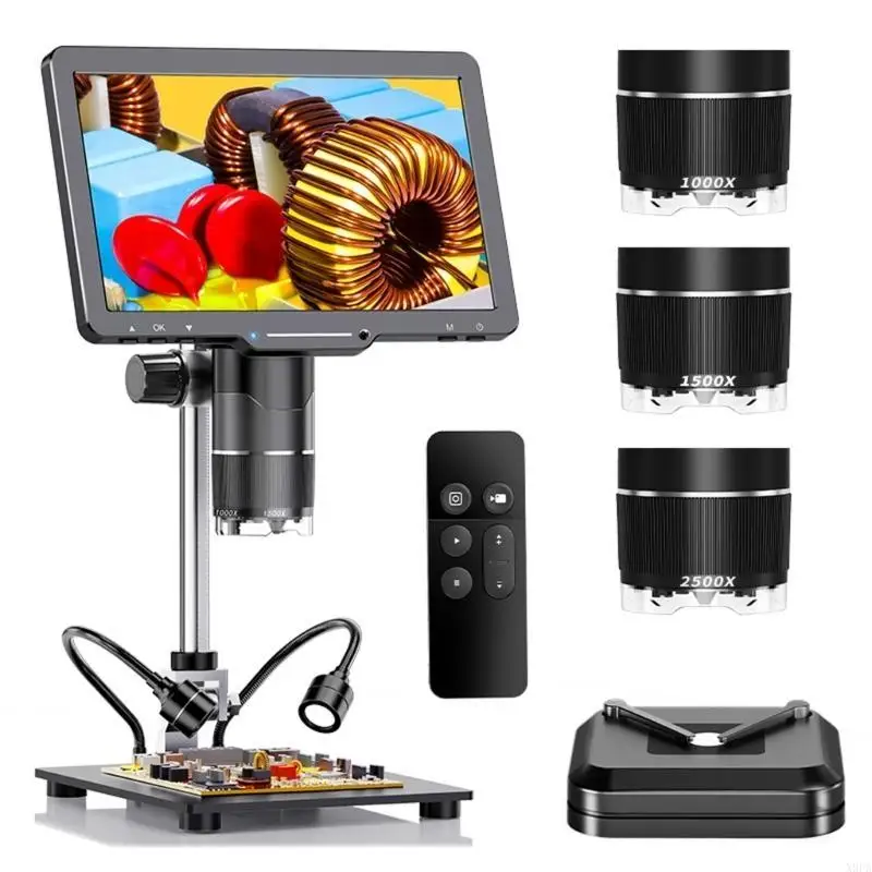 

X9FA 10.1inch Soldering Microscope 1080P Digital Microscope with 12 LED 2500X Magnifier