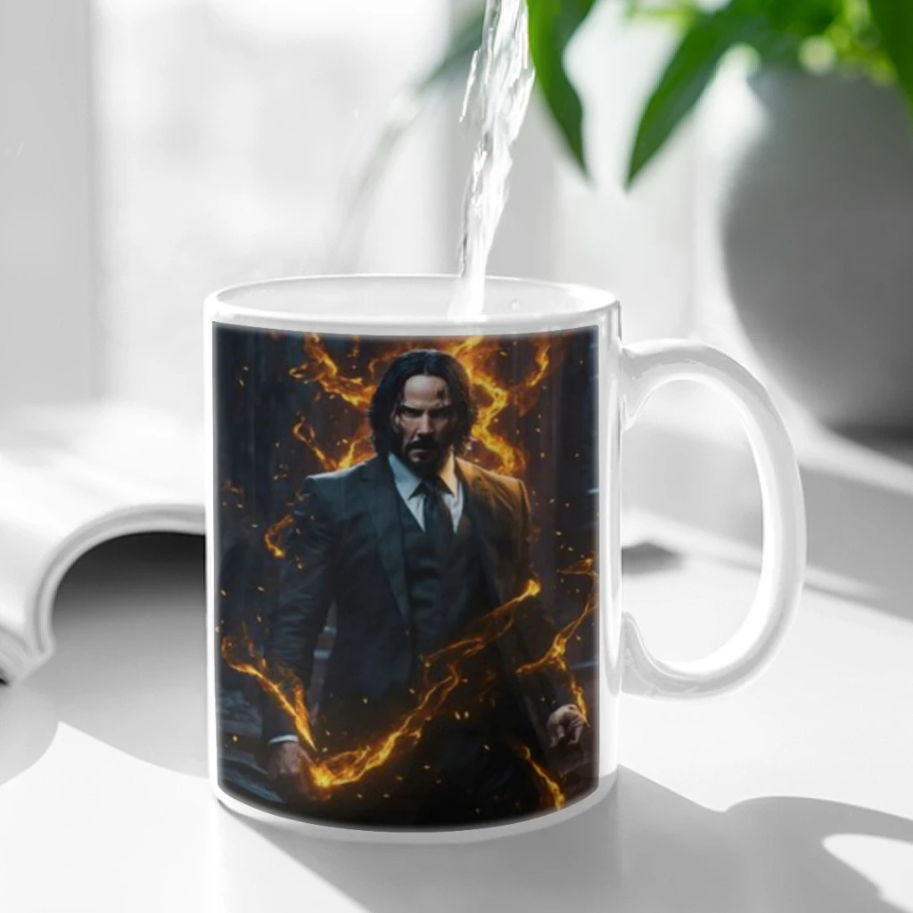 Film John Wick Chapter 4 Keanu Reeves Ceramic Cup Coffee Oatmeal Breakfast Cup Creative Personality Mug