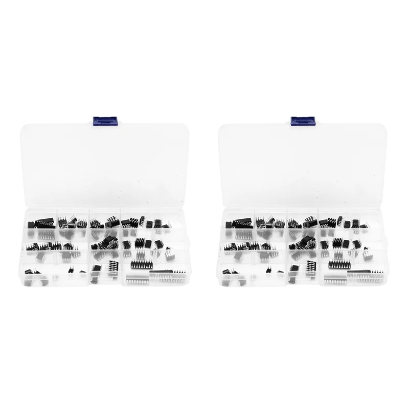 -Septembre 170 peças 10 tipos kit de sortimento de chips de circuito integrado, conjunto de soquete dip ic para opamp temporizador de precisão única pwm