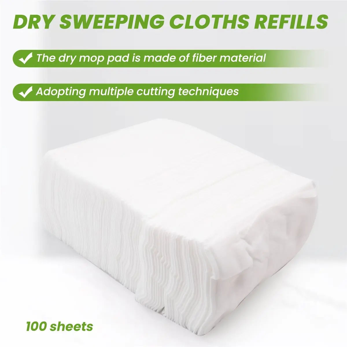 [N88R] 100 Count Dry Sweeping Cloths for Sweeper Mop,Dry Mop Refills Pads for Sweeper, for Floor Mopping