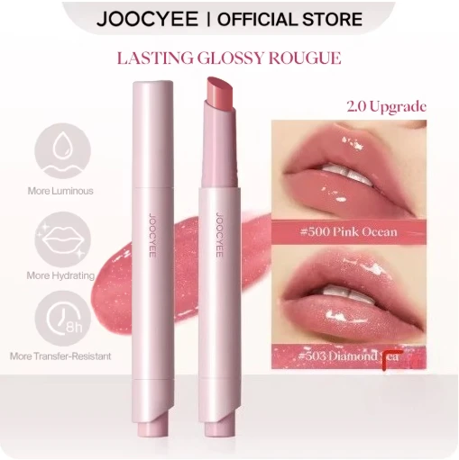 JOOCYEE Rosa Névoa Batom Batom Fosco Branco Oro Espelho Água Luz Lip Glaze