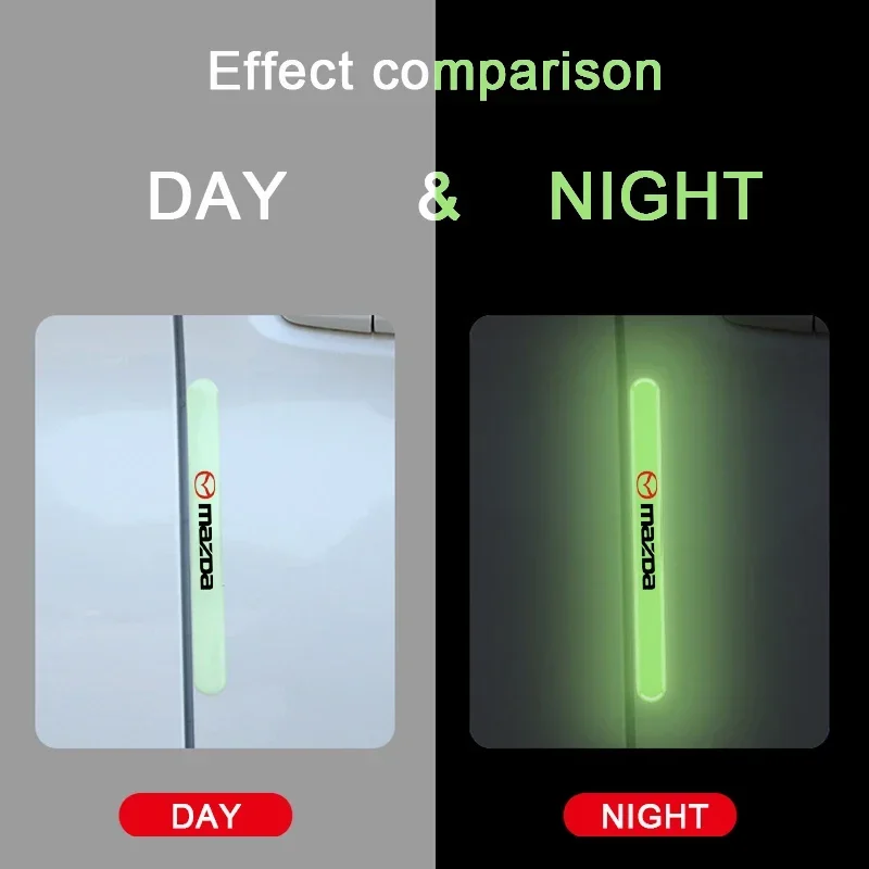 

Luminous Car Door Bumper Anti-Scratch Protector Decal for Mazda MS Speed CX4 Atenza Axela MX5 CX7 CX5 CX9 323 RX8 626 CX30 Bt50