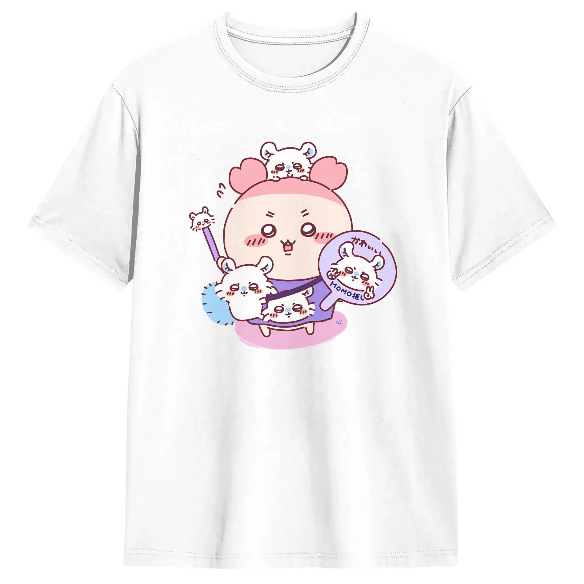 Chiikawa Cute Kawaii Anime Starry Tee Men's Women's Black Retro Cool Graphic Art Print Oversized Short Sleeve Streetwear Top
