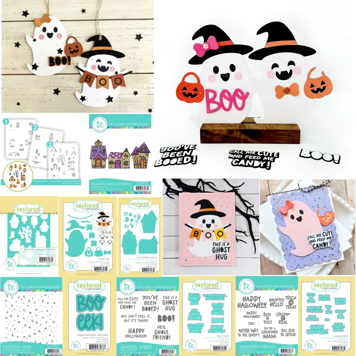 

Halloween Haunted Hello Boo-levard Metal Cutting Dies Clear Stamps Stencil For DIY Scrapbook Diary Decoration Embossing Cut