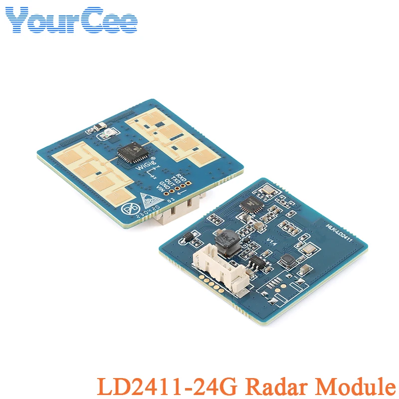 5/1pc LD2411 24G Radar Module Sanitary Distance Detection Board For Bathroom Smart Toilet Gesture Recognition Automatic Switch