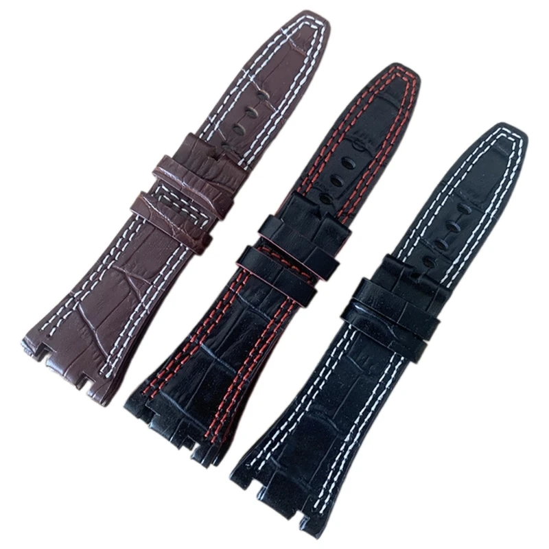 Leather Watch Band for 28mm Quick Release Strap Replacement Band Flexible Wristband Sweatproof Bracelet Wriststrap