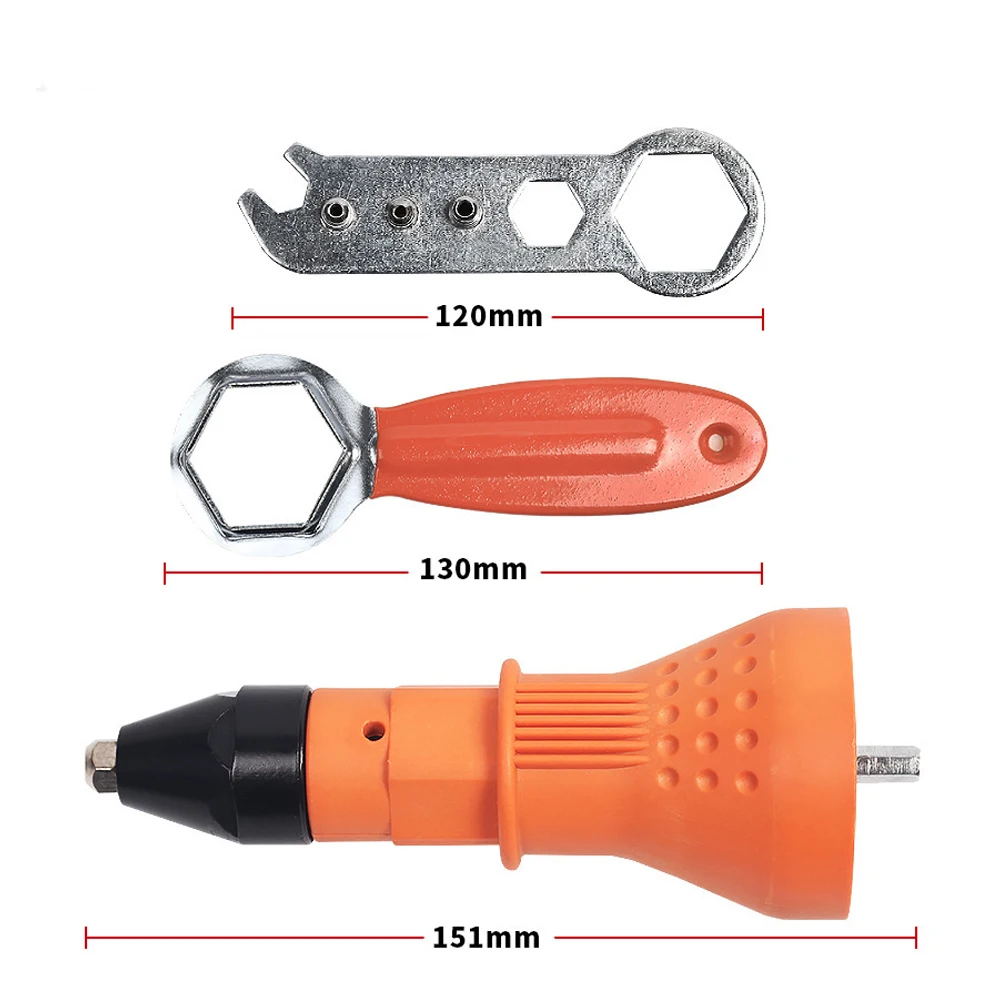 Electric Rivet Gun Conversion Head 2.4/3.2/4.0/4.8mm Pull Rivet Gun Suitable For Electric Drills Cordless Rivet Gun