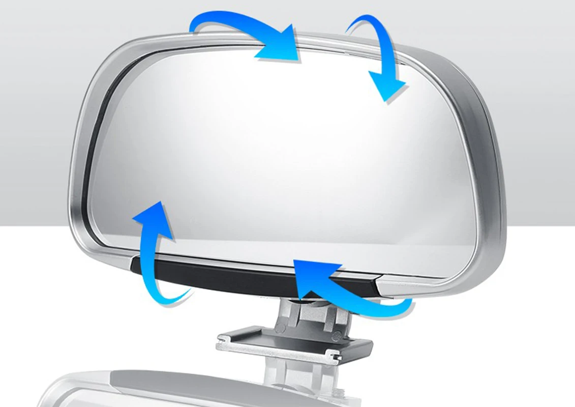 A Pair Of Rotating Safety Convex Mirrors Rearview Wide-Angle Self-Adhesive Car Blind Spot Mirrors Auxiliary Rearview Mirrors