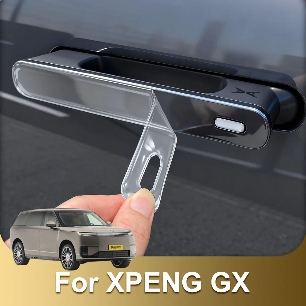 4 Pcs Fit For Xpeng GX Car Door Handle Protection Sticker Automotive Modification Supplies Invisible Handle Protection Strip