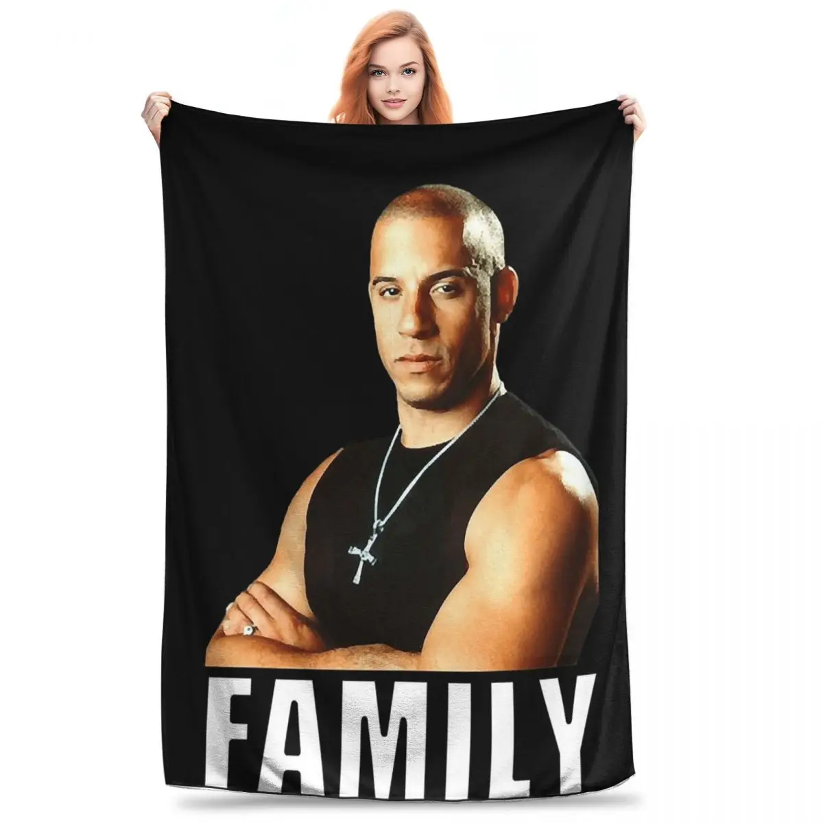 Dom Toretto Funny Man Blankets Flannel Warm Throw Blankets Sofa Throw Blanket For Home Bedroom Office Throws Bedspread Quilt