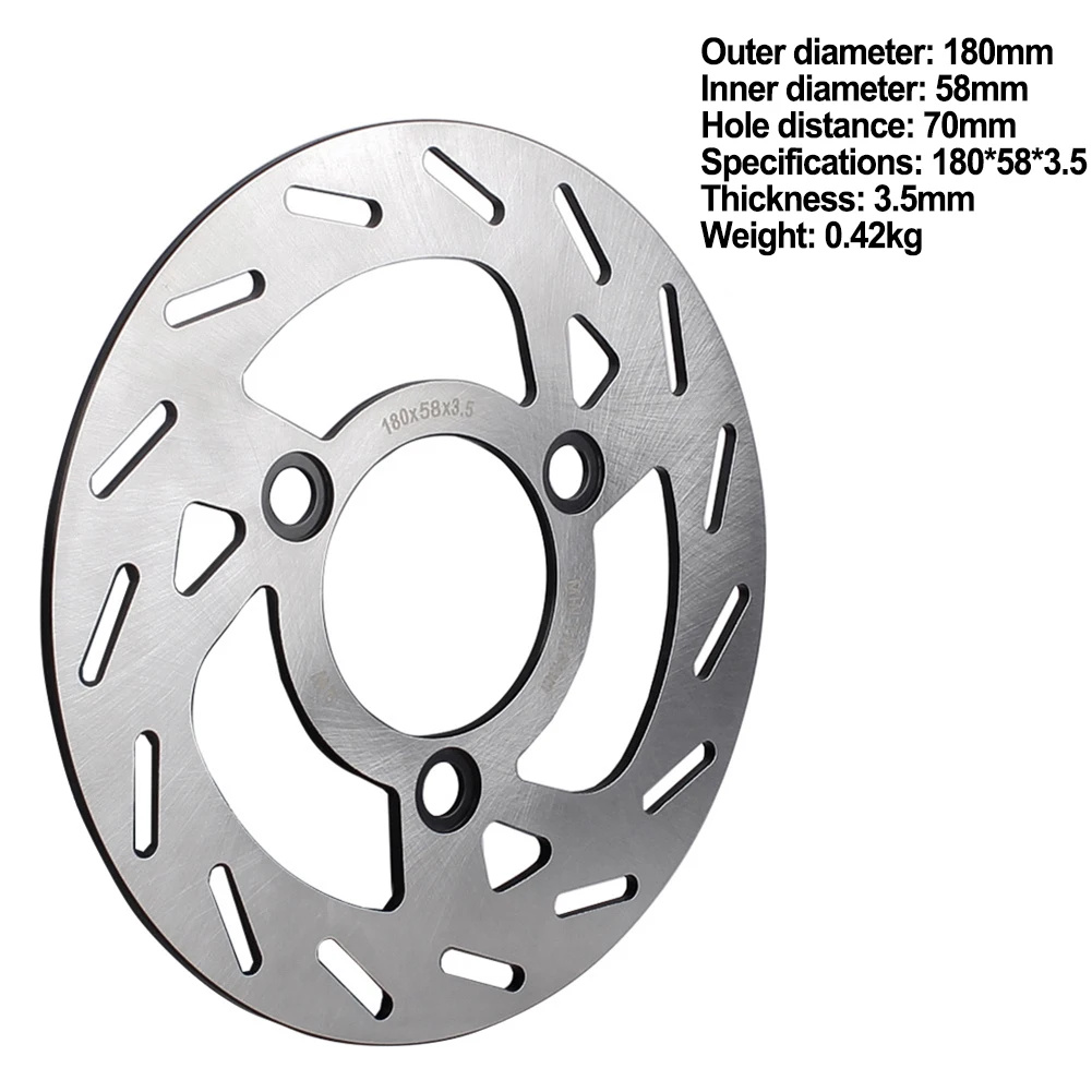 Electric Bicycle Disc Brake Rotor 180mm 3 Hole For Ebike Scooter Moped GY6 Scooter DR20 3mm ThickenedEbikeParts