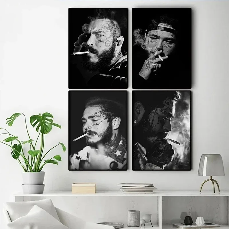 Post Malone Singer Celebrity Rap Singer Poster Music Album Aesthetics Art Wall Interior Decoration Nordic Canvas Painting Images