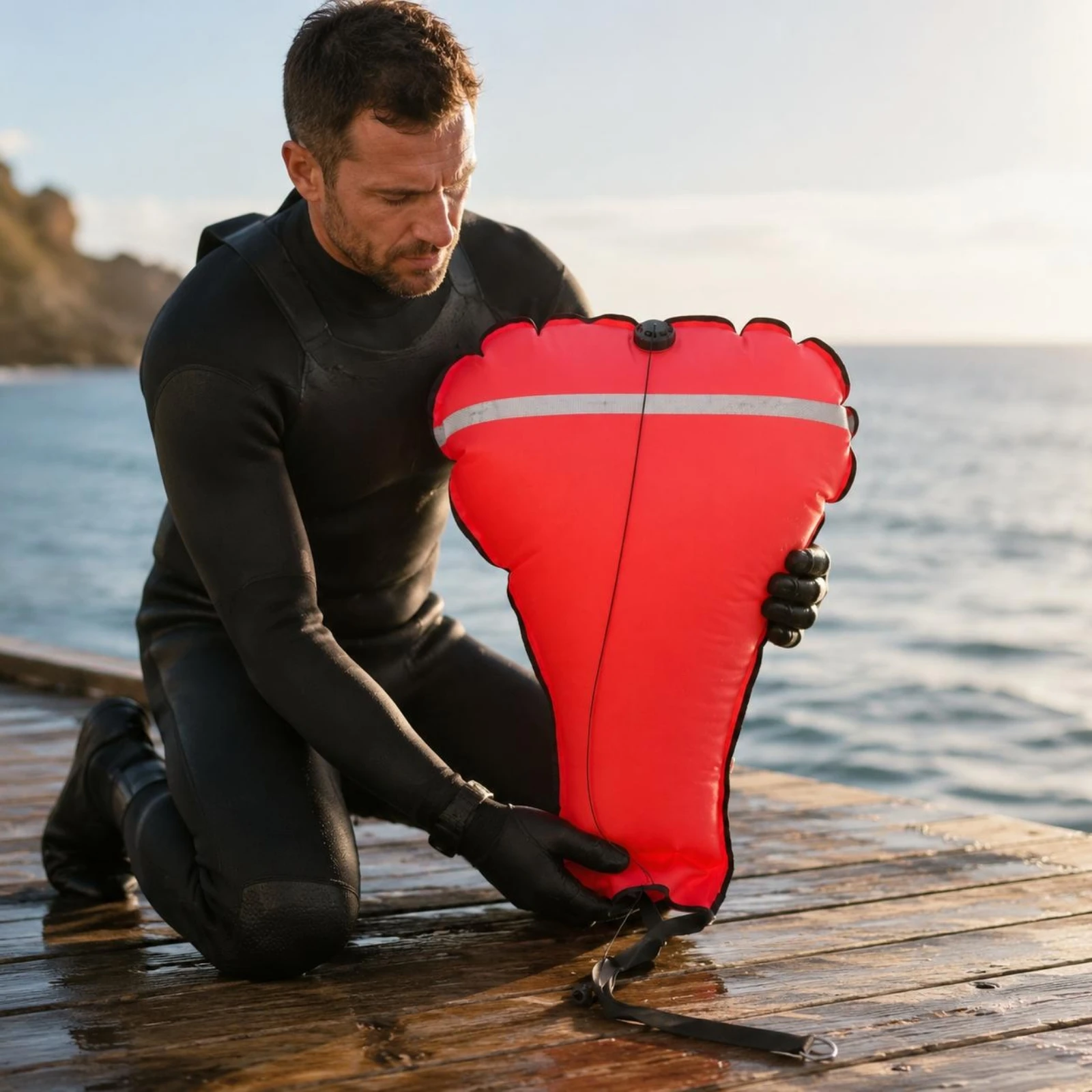 

Underwater Salvage Lift Bag Buoyancy Dive Lift Bag Inflatable Recovery Buoy Teardrop Shaped Diving Gear Easy to Attach