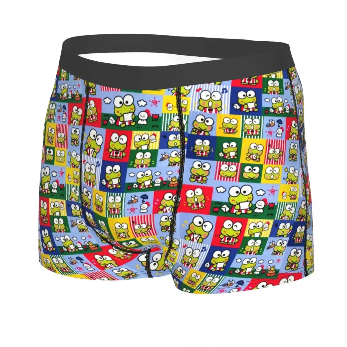 Custom Male Funny Cartoon Kero Kero Keroppi Sanrio Anime Underwear Boxer Briefs Breathable Shorts Panties Underpants