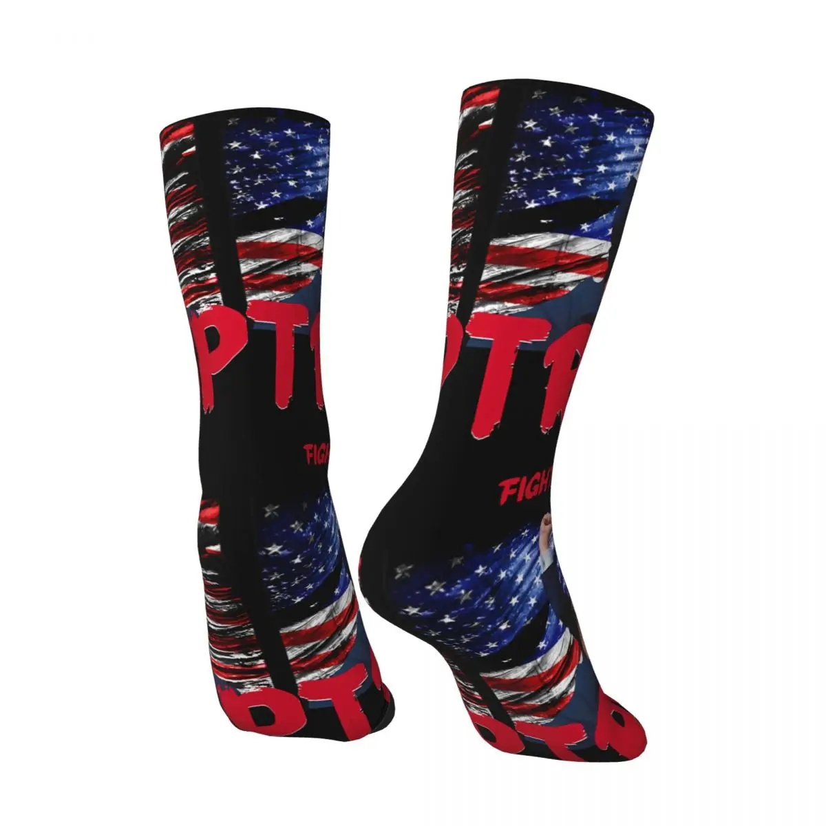 Hip Hop Retro Donald Trump Fight Crazy Men's compression Socks Unisex Donald Trump Harajuku Pattern Printed Funny Novelty Happy