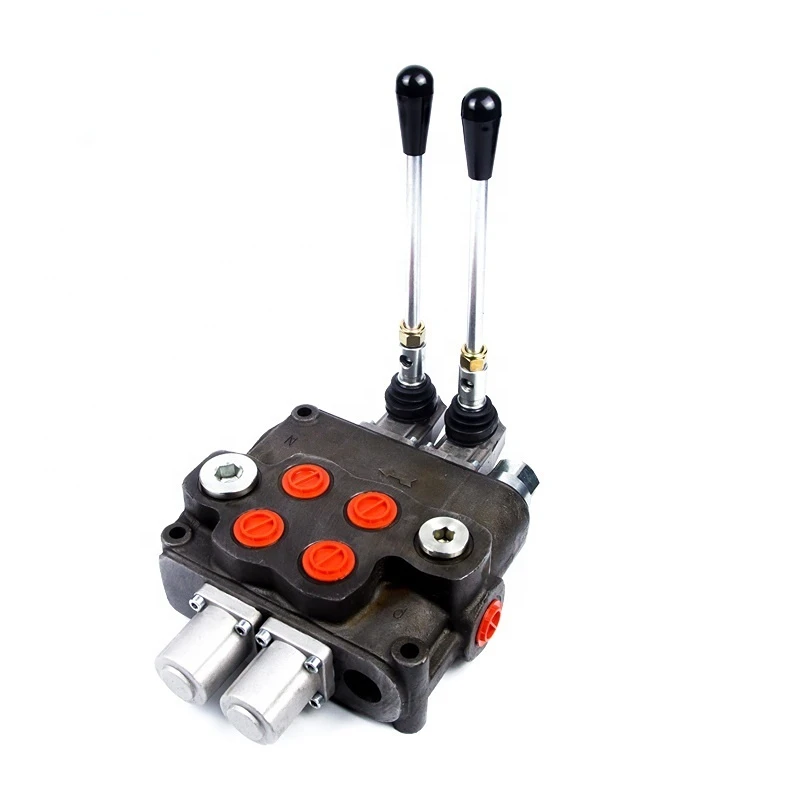 

160L/Min 2 Spool Hydraulic Directional Monoblock Control Valve for Construction Machines