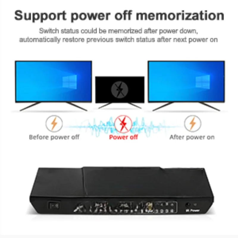 4K 2X4 HDMI Splitter 2 Input 4 Output Video Switcher for TV DVD PS4