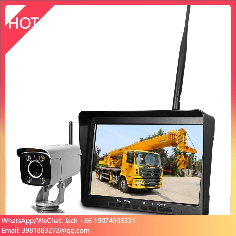 HD 1080P Digital DVR Camera 10.1 Inch Kit Amplifier 30X Zoom in Zoomy Wireless Camera for Tower Crane Harvester RV Truck
