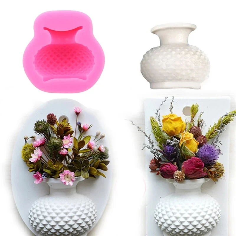 Flower Vase Shape 3D Silicone Mold Vase Fondant Mold Cake Decorating Chocolate Gumpaste Soap Mould