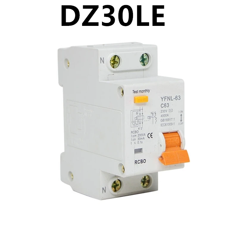 TPNL DPNL 230V 1P+N Residual Current Circuit Breaker with Over and Short Current Leakage Protection RCBO MCB