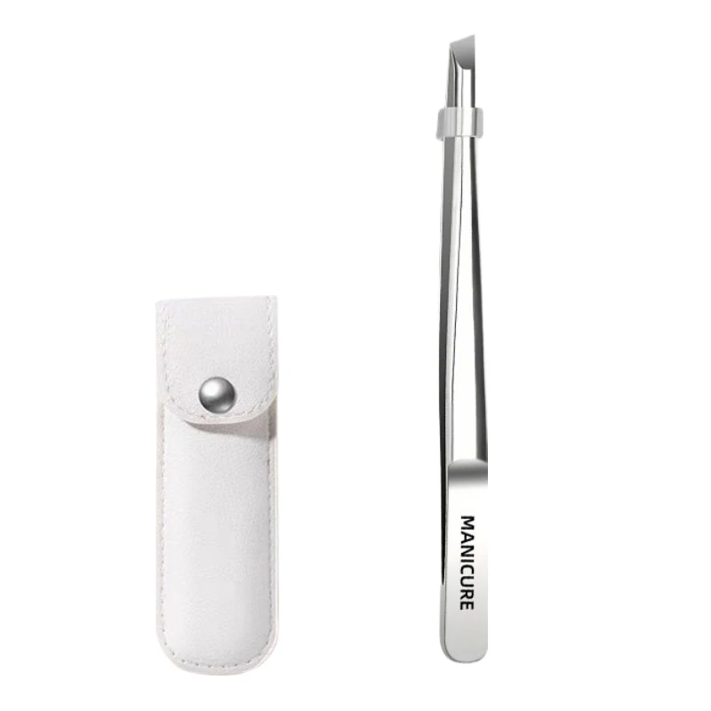Stainless Steel Eyebrow Clip Angled Tweezers with a Tight Bite Easily Removing Fine Hairs Trim Brows Eyebrow Trimming Tools