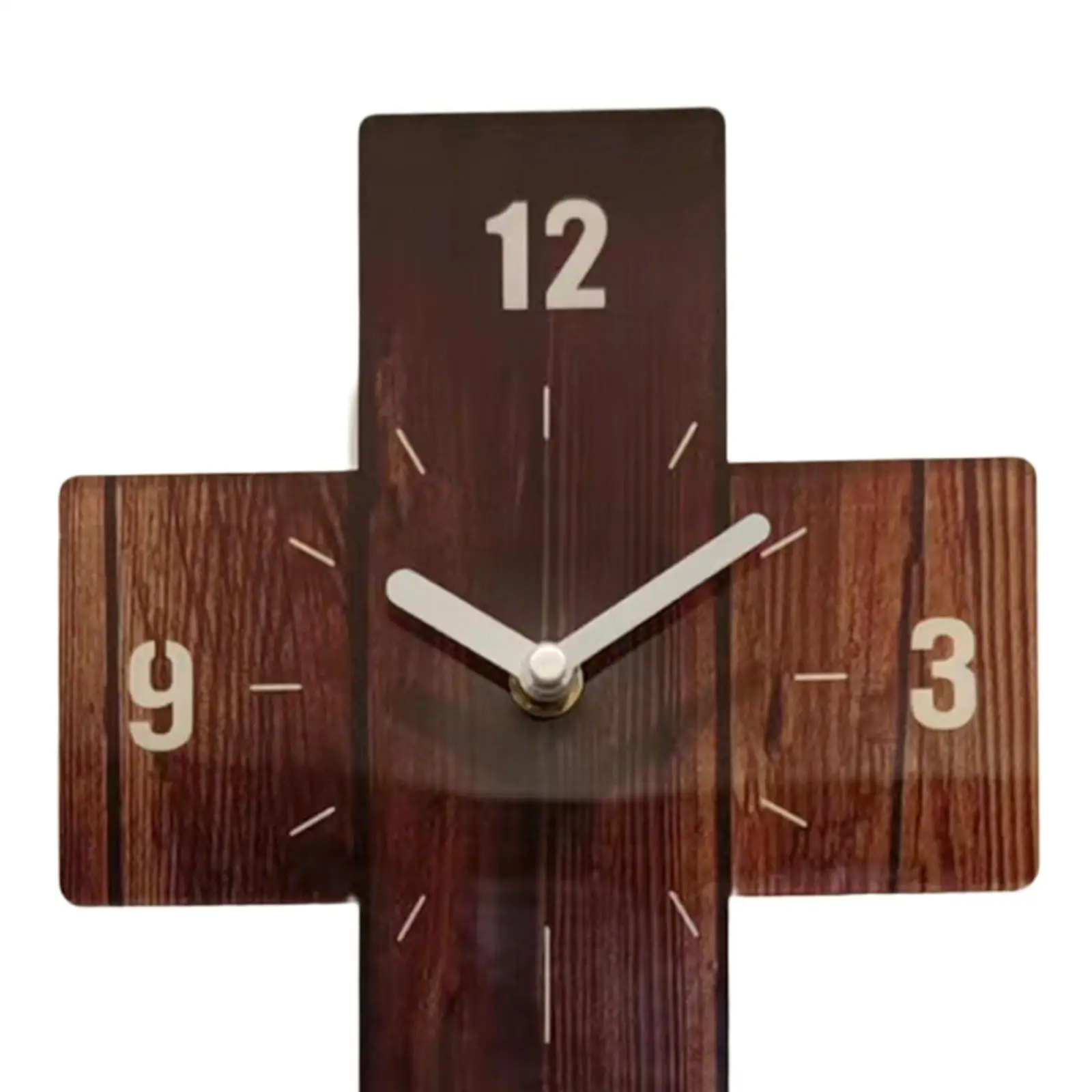 Wall Clock Modern Non Ticking Small lent Clock for Living Room Office Gift dark brown