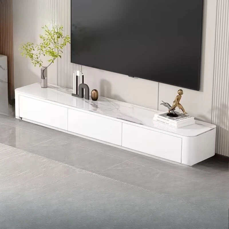 

Rock slab TV cabinet coffee table combination modern simple household small apartment light luxury floor