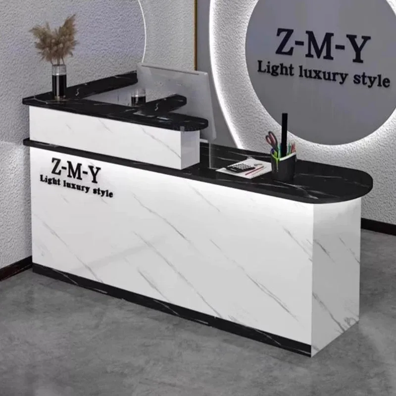 Chic Reception Desk Modern Stylish Luxury Nordic Simple Elegant Beauty Salon Store Business Mostrador Recepcion Oficina Muebles