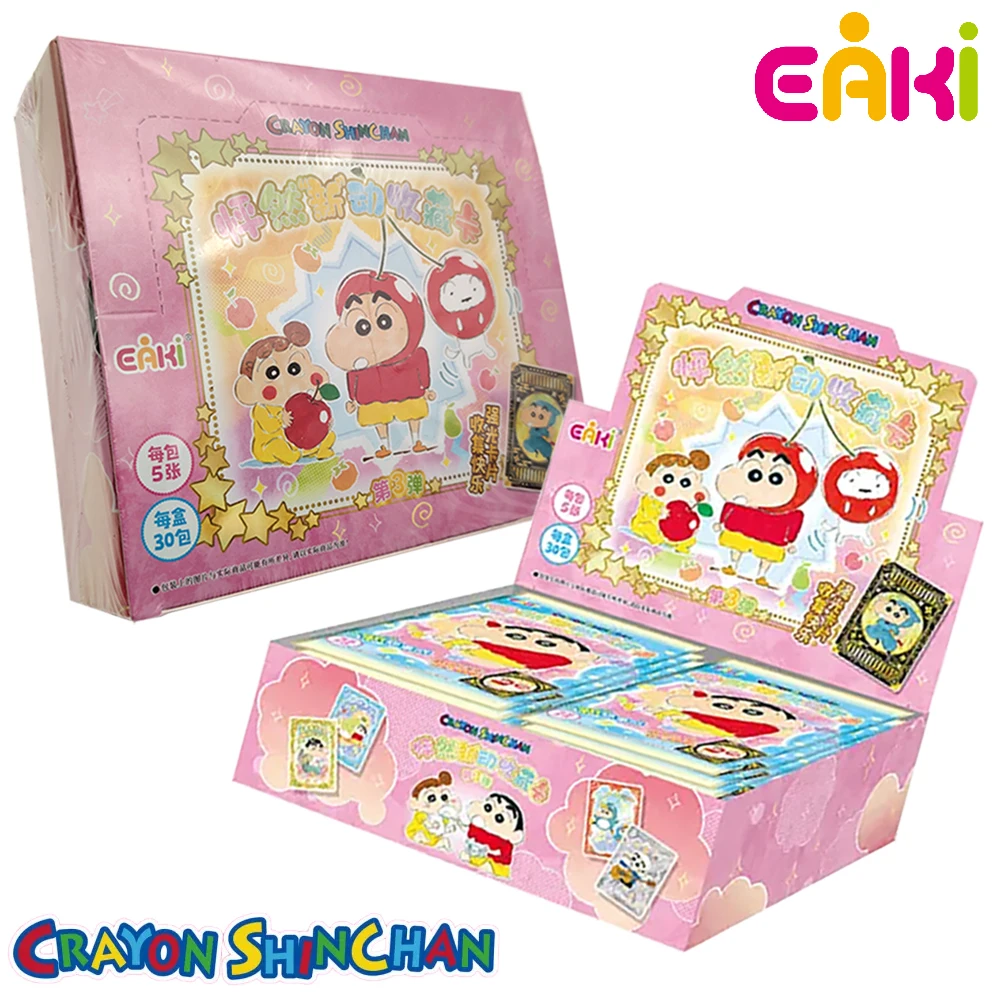 

New EAKI Original Crayon Shin-chan Collection Card Comedy Anime Protagonist Cute Nohara Shinnosuke Exquisite Card Toy for Family