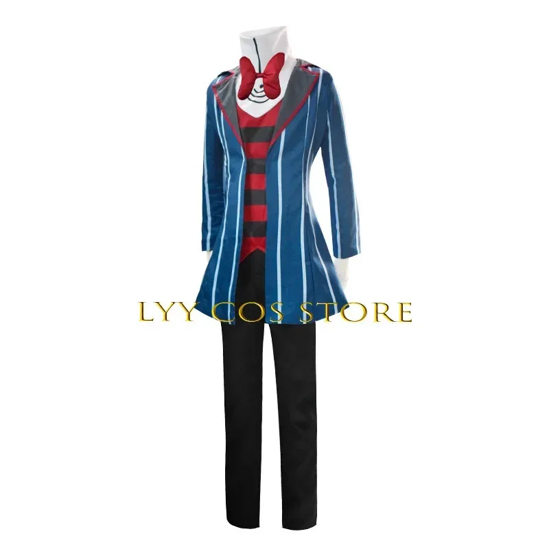 Demon Vox cosplay anime Hotel 3 costume da uomo trench uniforme cappello set Vees outfit abiti da festa di Halloween per donna uomo