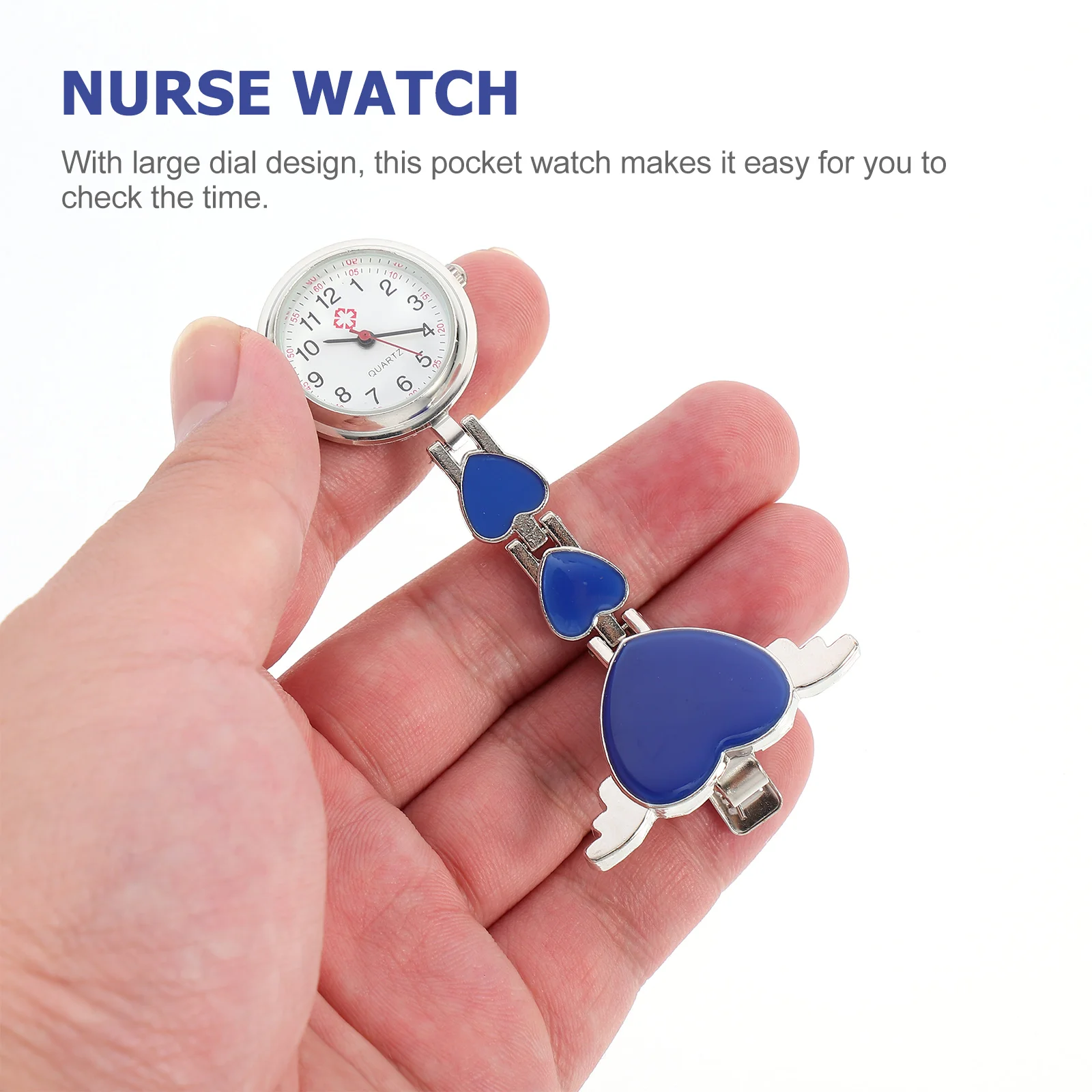 

Quartz Watches Nurse Pocket for Women Students Clip Badge Universal Hanging Watch Nurses Fob Watch Large Dial Great Gift