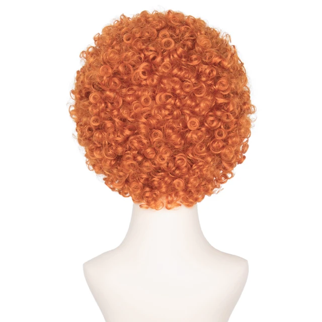 Short Curly Orange Exploding Head Wig Ice Spice Wig For Woman 