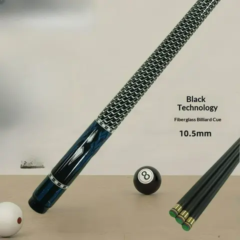 Palo de billar inglés de fibra de carbono de alta tecnología, punta de 8mm, estilo chino, accesorios equilibrados duraderos y ligeros para principiantes