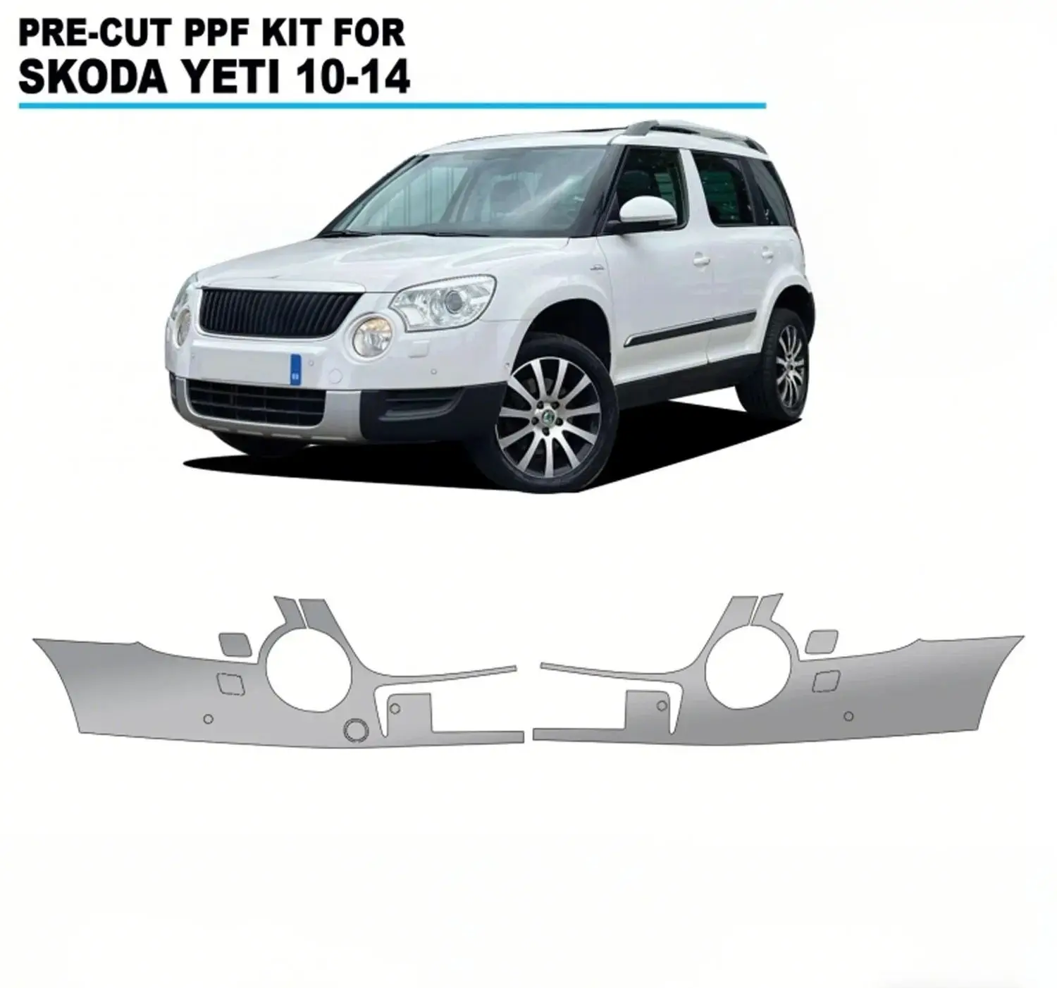 

Для Skoda Yeti 2010-2014 предварительно вырезанный комплект PPF, защитная пленка для краски из ТПУ, самовосстанавливающийся прозрачный бюстгальтер, устойчивый к царапинам ﻿