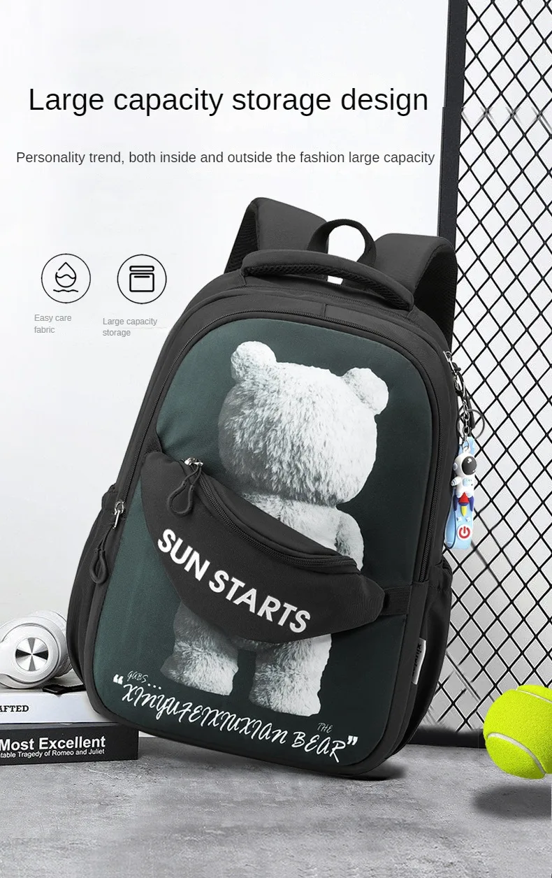 Children's Schoolbag Large Capacity Backpack Spine Protector Lightweight High Quality Waterproof Children's Backpack