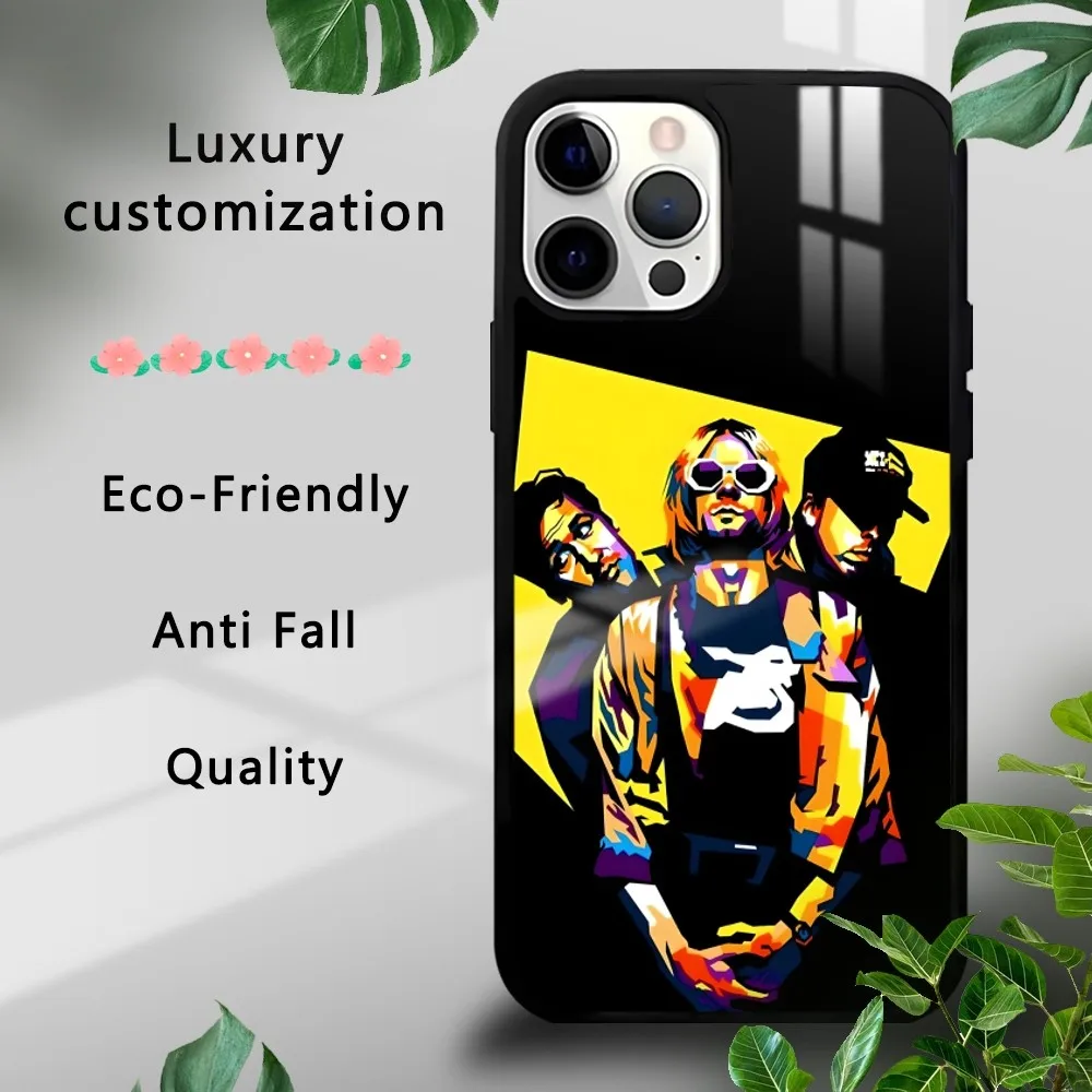 

Singer Kurts Cobain Phone Case For IPhone 16 15 14 13 12 11 Pro Xs Max Mini Plus Celulares Hard Funda