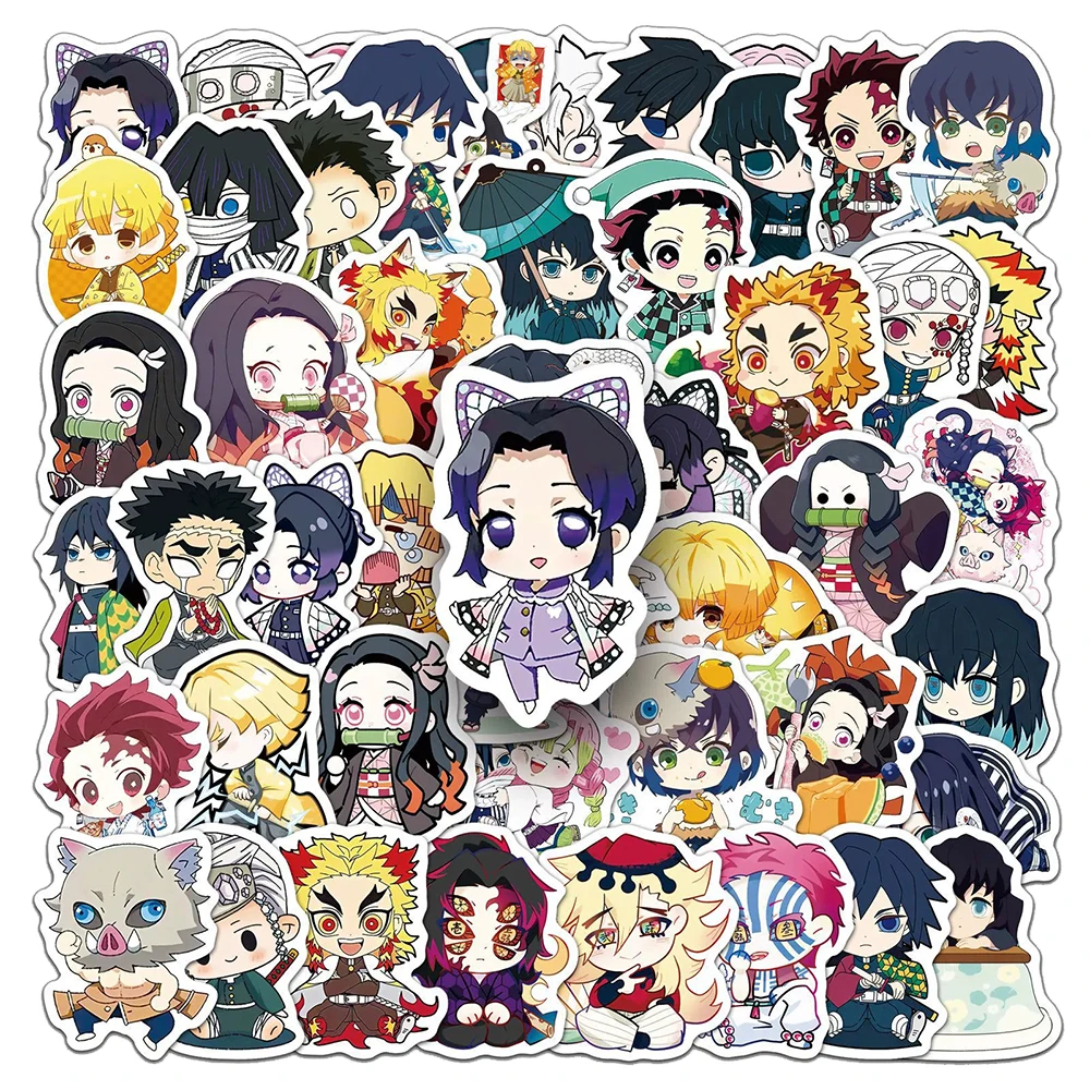 10/30/50 Stück Niedliche Q-Version Anime-Aufkleber Kawaii Demon Slayer Sticker DIY Skateboard Gepäck Handy Ästhetische Cartoon-Aufkleber Spielzeug