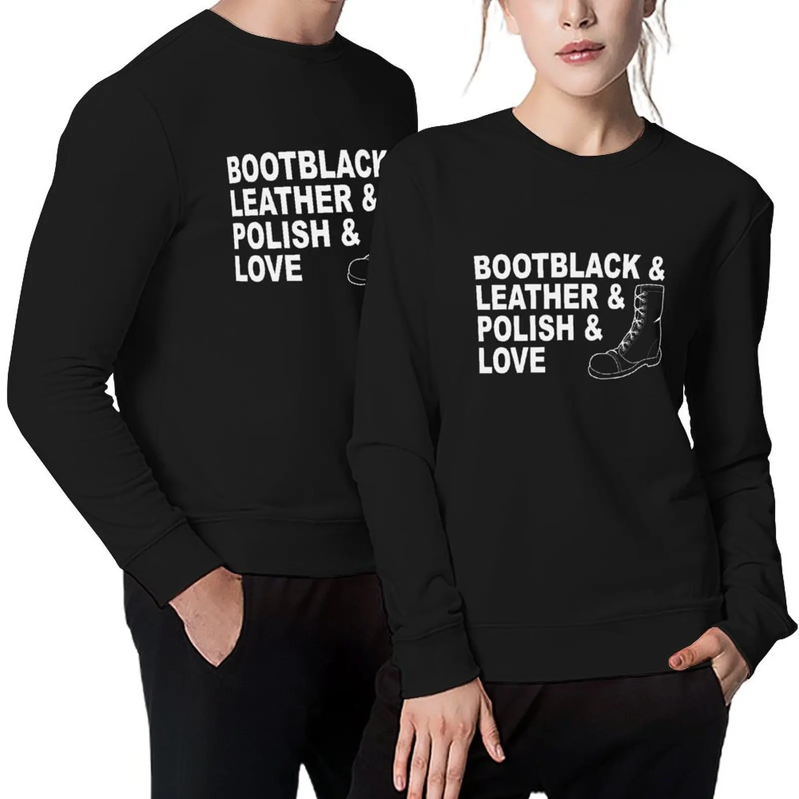 

Bootblack And (Leather Care Design) Pullover men's clothing autumn clothes anime clothing graphic t shirts men men sweatshirt