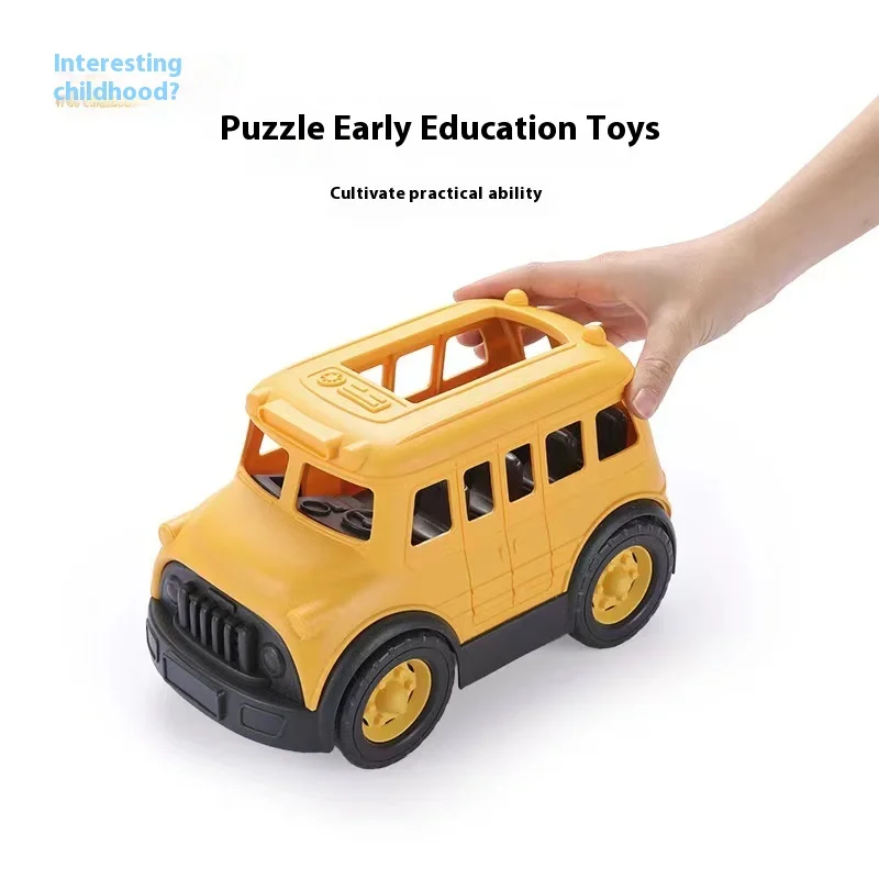 Puzzle toys oversized children's models engineering  trucks sanitation vehicles  education inertia resistant toys, gifts