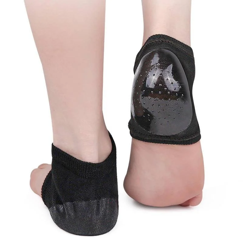 1Pair Moisturizing Gel Socks Repair Cracked Heels Treatment Dry Foot Skin Open Toe Silicone Sock for Day Night Care