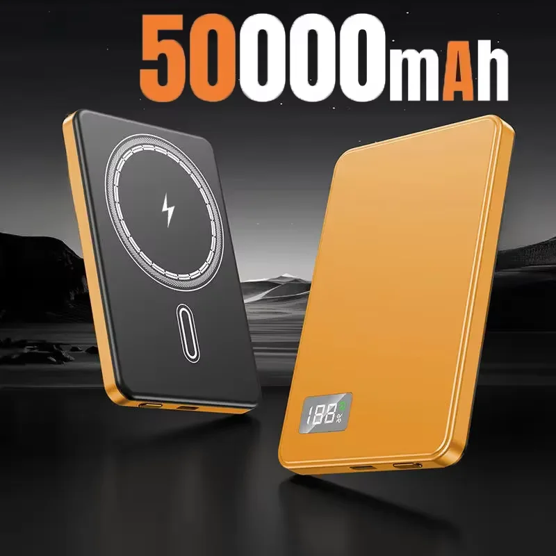 500000mAh Draadloze Magnetische Powerbank Snelladen Draagbare PD22.5W Externe Batterij voor Magsafe voor iPhone17 Samsung Xiaomi